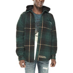 Plaid Shirt Jacket // Green (L)