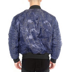 Camo Reversible Bomber // Navy + Black (L)