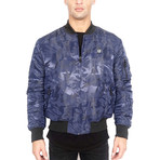 Camo Reversible Bomber // Navy + Black (L)