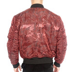 Camo Reversible Bomber // Burgundy + Black (3XL)