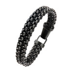 Paracord Box Chain Link Bracelet (Black)