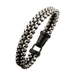 Paracord Box Chain Link Bracelet (Black)
