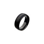 Zirconium Line Rings // Black + Blue (Size 10)