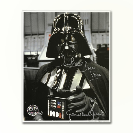James Earl Jones + David Prowse Autographed Star Wars // Pointing Combo Photo