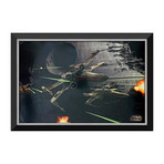 Death Star Dogfight X-Wings & Tie Fighters // Framed Canvas