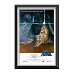 Star Wars Ep IV A New Hope // Lightsaber Vintage Movie Poster // Framed Canvas