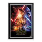 Star Wars Ep VII The Force Awakens // Official Movie Poster // Framed Canvas