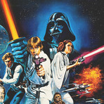 Star Wars Ep IV A New Hope // Blasters Vintage Movie Poster // Framed Canvas