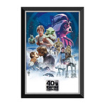 Empire Strikes Back 40th Anniversary Movie Poster // Framed Canvas Print