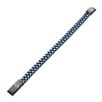 Allegiance Stainless Steel Bracelet + Wax Cord // Blue Steel