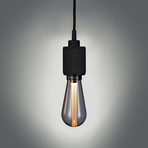 HEAVY METAL Lighting Fixture + Dimmable BUSTER BULB // Matt Black (Gold Bulb)