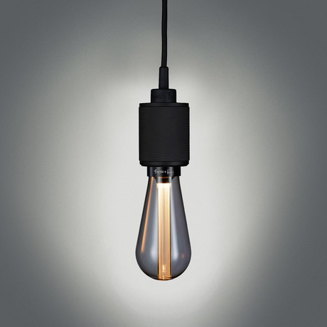 HEAVY METAL Lighting Fixture + Non-Dimmable BUSTER BULB // Matte Black (Gold Bulb)