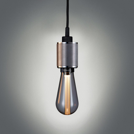 HEAVY METAL Lighting Fixture + Dimmable BUSTER BULB // Steel (Gold Bulb)