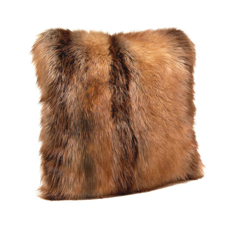 Limited Edition Faux Fur Pillow // Red Fox (Euro)