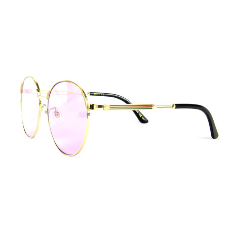 Women's Round Sunglasses // Violet + Gold