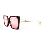 Women's Square Sunglasses // Pink + Havana