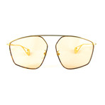 Unisex Geometric Sunglasses // Orange + Gold