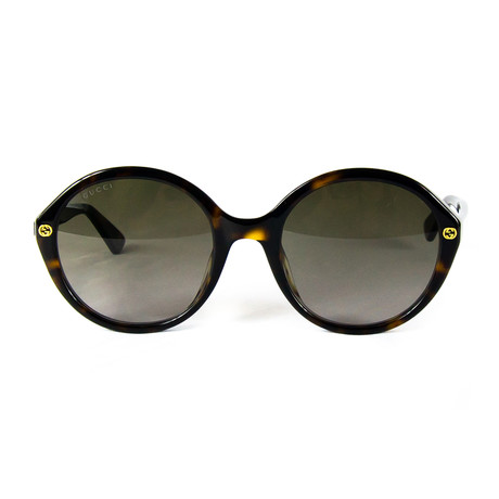 Women's Oval Sunglasses // Havana + Brown