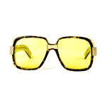 Men's Square Sunglasses // Yellow + Havana