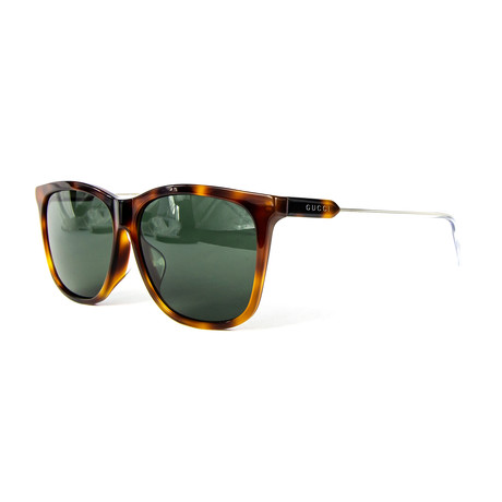 Women's Square Sunglasses // Green + Havana