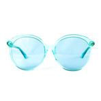 Women's Round Sunglasses // Light Blue