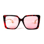 Women's Square Sunglasses // Pink + Havana
