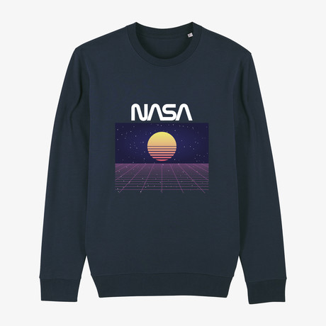 Nasa Sunset Sweatshirt // Navy (Small)