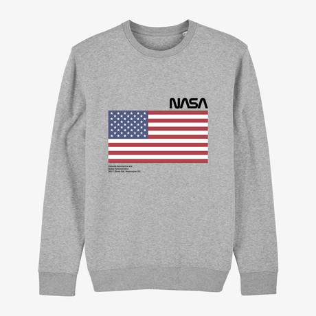 American Nasa Sweatshirt // Gray (Small)