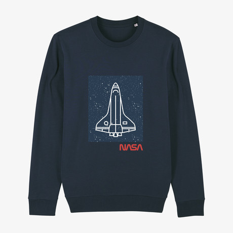 Spaceship Sweatshirt // Navy (Small)