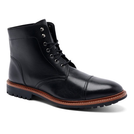 Ranveer Cap-Toe Lace-up Boot // Black (US: 7)