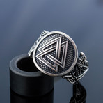 Wolf Collection Ring + Valknut (11.5)
