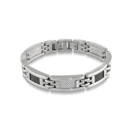 Stainless Steel Bracelet // Black + White