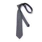 Cubed Silk Tie // Charcoal