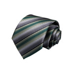 Rayman Silk Tie // Green + Gray