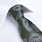 Tauro Silk Tie // Olive