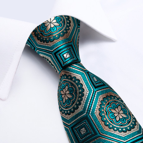 Brooks Handmade Silk Tie // Teal