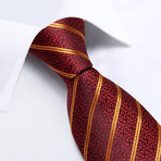 Hill Handmade Silk Tie // Red + Gold