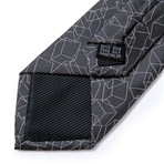 Cubed Silk Tie // Charcoal