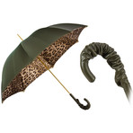 Leopard Double Cloth Umbrella // Olive Green