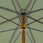 Bicolor Hickory Umbrella // Mustard + Green