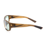Unisex Sunglasses // Matte Crystal + Military Brown + Green