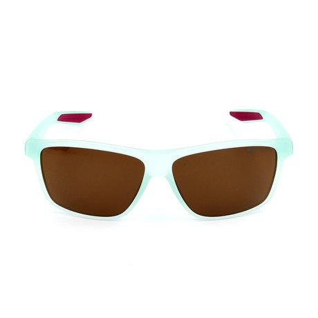 Unisex Sunglasses // Matte Igloo + Dark Brown