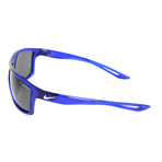 Men's Sunglasses // Deep Royal Blue + White + Dark Gray