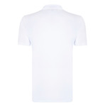 Russia Flag Embroidered Polo Shirt // White (3XL)