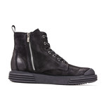 Zip-Up Lace-Up Boots // Black (Euro: 38)