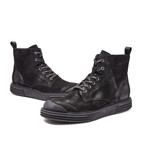 Zip-Up Lace-Up Boots // Black (Euro: 38)