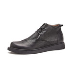 Folded Leather Boots // Black (Euro: 42)