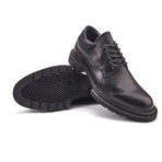 Textured Class Leather Lace Ups // Black (Euro: 38)