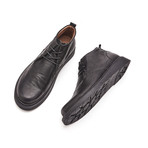 Folded Leather Boots // Black (Euro: 43)