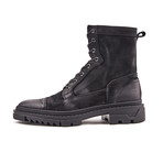 Toothed Lace-Up Boots // Black (Euro: 40)